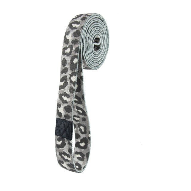 15-25lbs Long Resistance Band - Snow Leopard Print - Flamin' Fitness