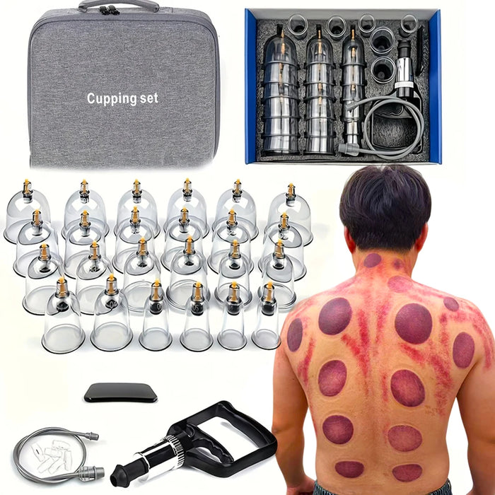 Vacuum Cupping Therapy Set with Hand Pump and Multiple Cups