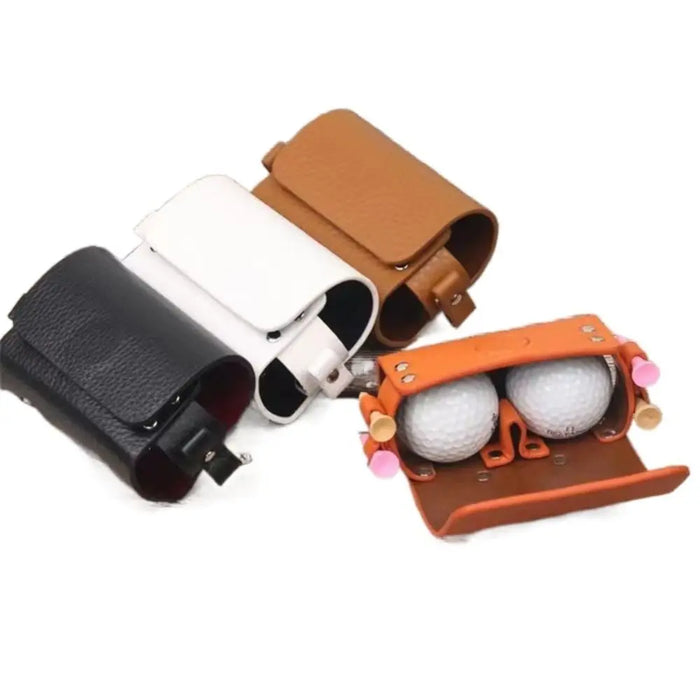 Golf Ball Storage Bag Waist Pouch with Clip