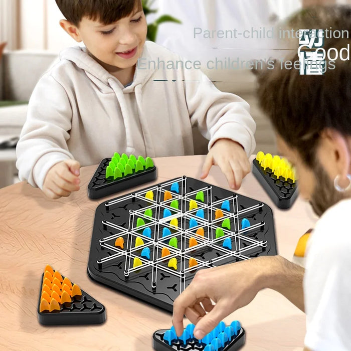Triangle Rubber Band Puzzle Game – Desktop Logic IQ Toy