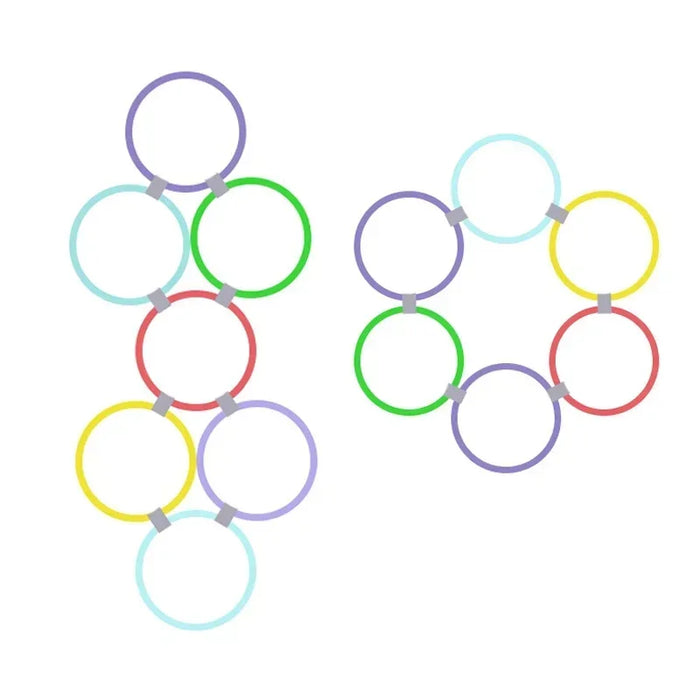 10 Piece Agility Training Ring Set – Outdoor Sports Jump Hoops with Connectors