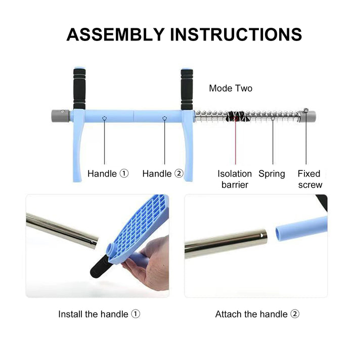 Leg Thigh Exerciser 2-in-1 Fitness Bar for Hip & Arm Training