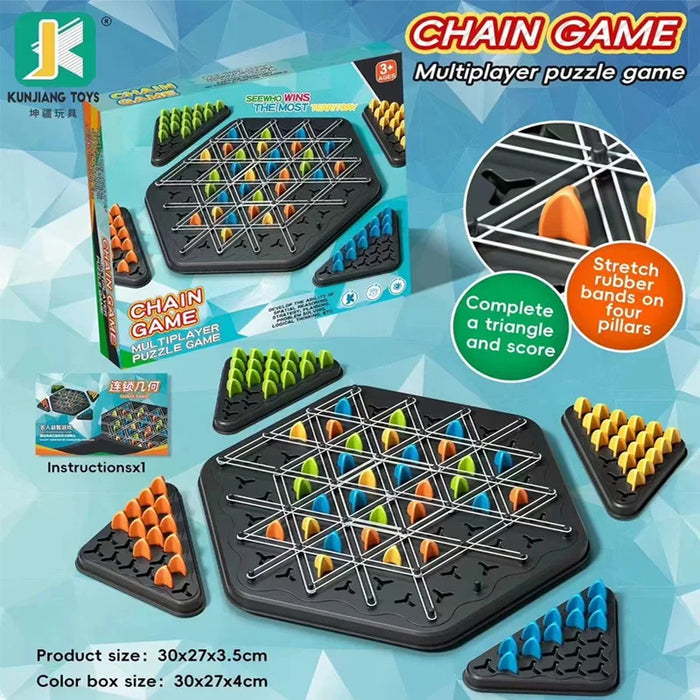 Triangle Rubber Band Puzzle Game – Desktop Logic IQ Toy