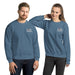 Indigo Blue Embroidered Logo Sweatshirt - Flamin' Fitness