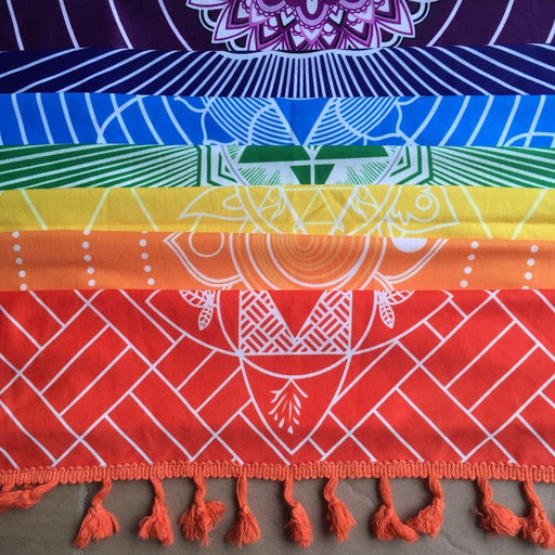 Rainbow Yoga Beach Blanket - Flamin' Fitness