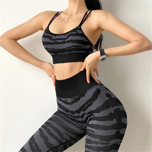 Tiger Print Seamless Sports Bra - Flamin' Fitness