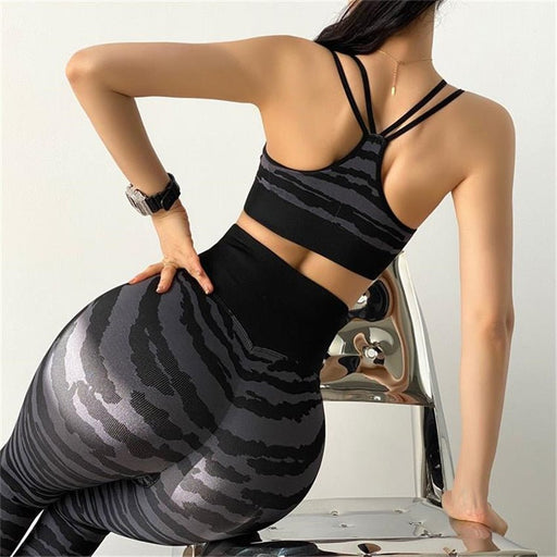 Tiger Print Seamless Sports Bra - Flamin' Fitness