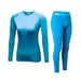 Women's Wool-Lined Thermal Base Layer Set - Flamin' Fitness